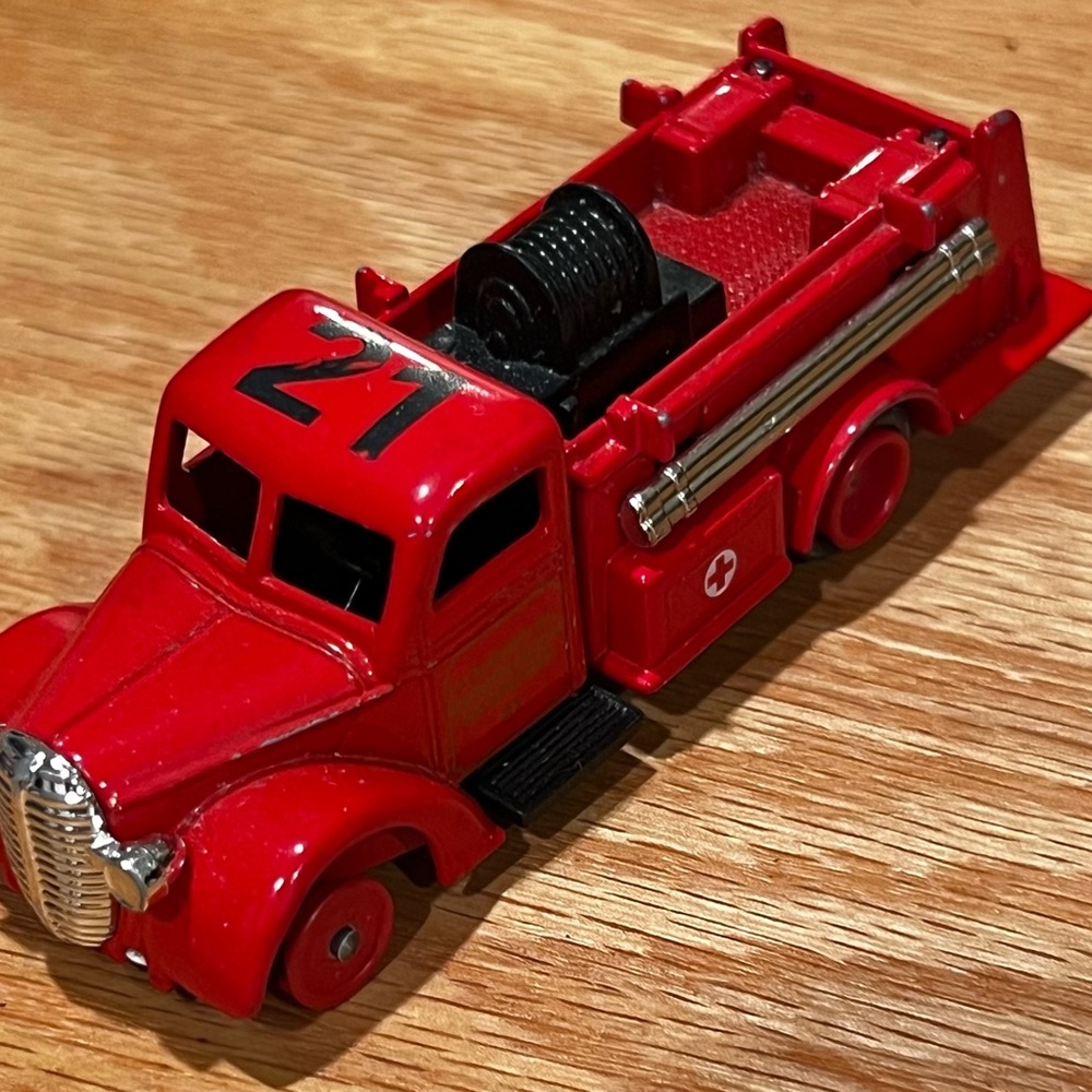 LLEDO Chevron Classic Red Fire Engine Toy made in England